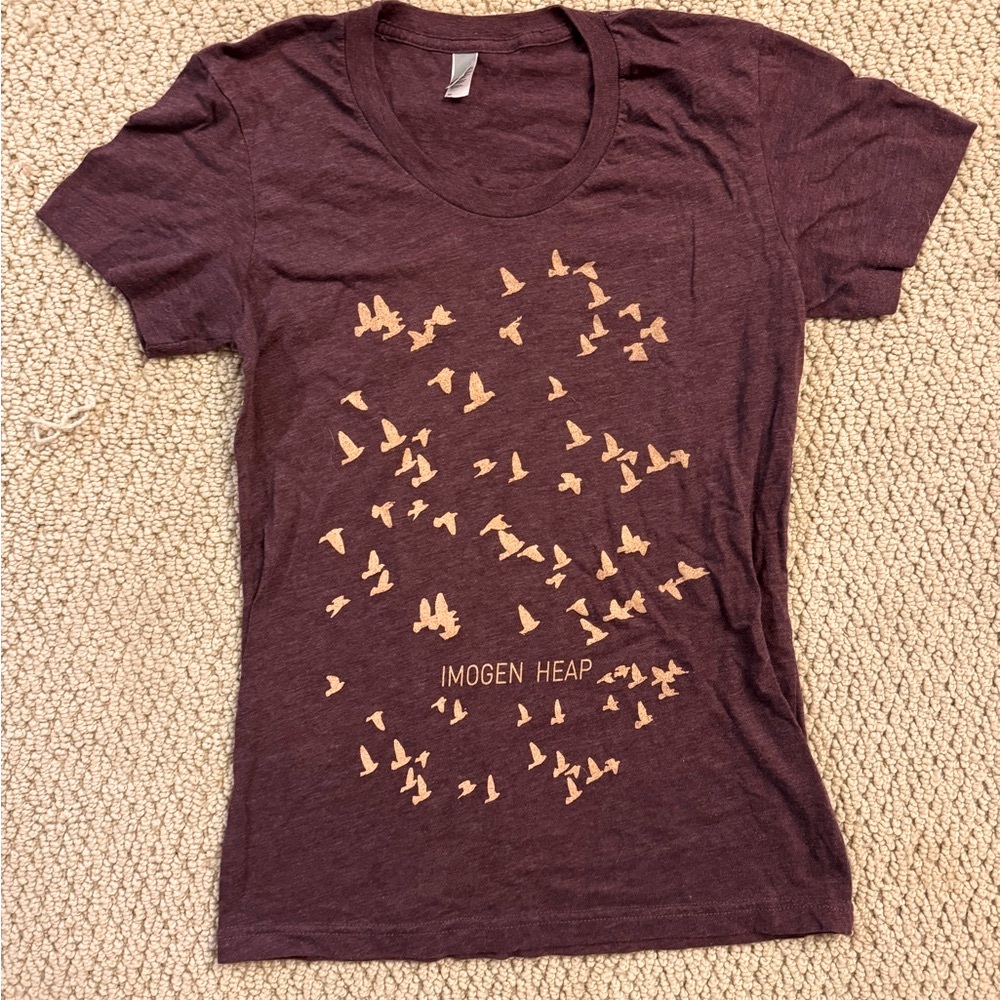 American Apparel Purple Graphic Fitted Tee